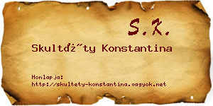 Skultéty Konstantina névjegykártya